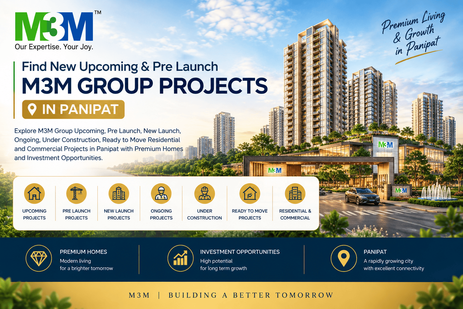 M3M Group Upcoming Projects in Panipat