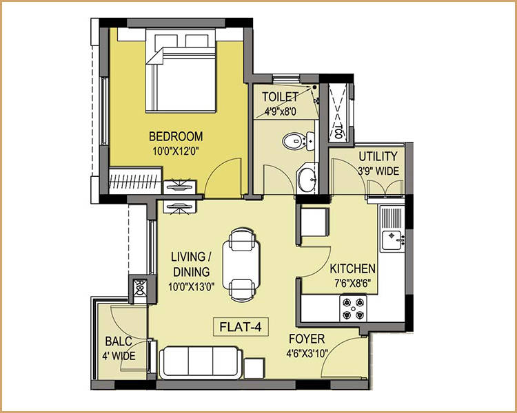3 BHK Floor Plan